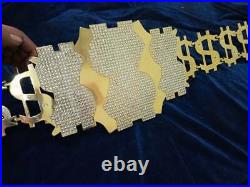 Million Dollar Championship Gold Belt 6MM Brass Metal Plates, Gold Plating