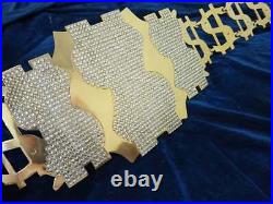 Million Dollar Championship Gold Belt 6MM Brass Metal Plates, Gold Plating