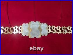 Million Dollar Championship Gold Plated Belt Zinc Metal Belt 4mm