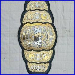 NEW AEW championship belt replica, 4 layer, 4mm in zinc Plates, Cow Leather
