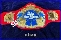 NEW Pabst Blue Ribbon Championship belt Adult Size Replica 2mm ZINC