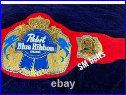 NEW Pabst Blue Ribbon Championship belt Adult Size Replica 2mm ZINC