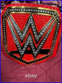 NEW RED Universal Championship Belt Adult Size Wrestling Replica Title 2mm Metal