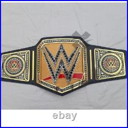 NEW UNDISPUTED CHAMPIONSHIP UNIVERSAL REPLICA BELT 2MM BRASS ADULT SIZE Leather