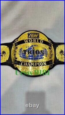 NEW URSW AEW Trios World Wrestling Championship Belt Adult Size 4mm