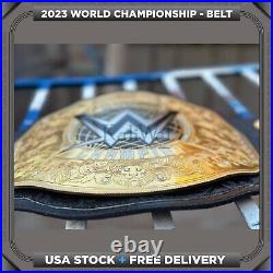 NEW W World Heavyweight Championship Replica Title belt 2023 2MM BRASS