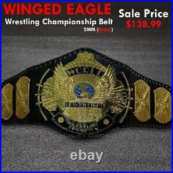 NEW Winged Eagle Championship Belt Wrestling Replica Title ATTITUDE ERA 2MM