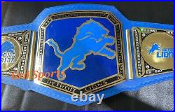 NFL Detroit Lions American Football Championship Belt Brass Metal Adult Size