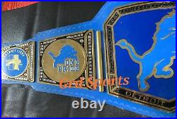 NFL Detroit Lions American Football Championship Belt Brass Metal Adult Size