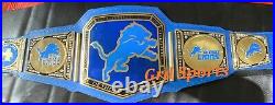 NFL Detroit Lions American Football Championship Belt Brass Metal Adult Size