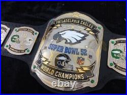 NFL PHILADELPHIA EAGLES SUPER WORLD CHAMPIONSHIP BELT 2mm ZINC BRAND NEW REPLICA