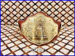 NWA BIG GOLD Championship Title belt Belt Multi Layered 8mm Zinc 3D NEW