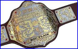 NWA Big Gold Dual Plated World Heavyweight Championship Title Belt Brass/Zinc