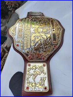 NWA Big Gold Dual Plated World Heavyweight Championship Title Belt Brass/Zinc