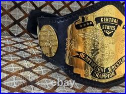 NWA Central States Heavyweight Wrestling Championship Title Belt 2mm Brass On