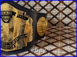 NWA Central States Heavyweight Wrestling Championship Title Belt 2mm Brass On