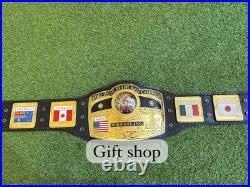 NWA DOMED GLOBE WORLD HEAVYWEIGHT CHAMPIONSHIP BELT 4mm ZINC BELT NWA DOMED GLOBE WORLD HEAVYWEIGHT CHAMPIONSHIP BELT 4mm ZINC BELT
