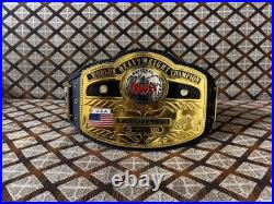 NWA DOMED GLOBE WORLD HEAVYWEIGHT CHAMPIONSHIP BELT ADULT SIZE 4MM ZINC On