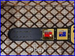 NWA DOMED GLOBE WORLD HEAVYWEIGHT CHAMPIONSHIP BELT ADULT SIZE 4MM ZINC On