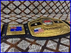 NWA DOMED GLOBE WORLD HEAVYWEIGHT CHAMPIONSHIP BELT ADULT SIZE 4MM ZINC On