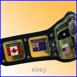 NWA Domed Globe World Heavyweight Wrestling Championship Belt Replica 2MM Title