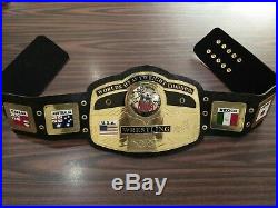 NWA Domed globe wrestling championship replica belt adult size metal plates