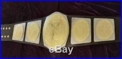 NWA Georgia Wrestling Heavyweight Championship Belt 4 MM Dual Gold Brass Plates