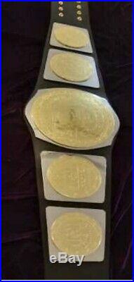 NWA Georgia Wrestling Heavyweight Championship Belt 4 MM Dual Gold Brass Plates
