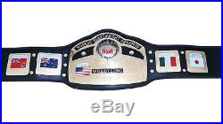 NWA Global World Heavyweight Championship Leather Belt Gold Plated Adult Size
