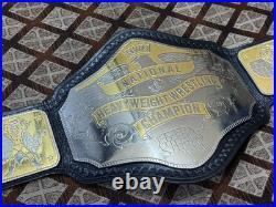 NWA National Heavyweight Wrestling Championship Belt Brass 4MM on Leather Strap