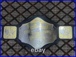 NWA National Heavyweight Wrestling Championship Belt Brass 4MM on Leather Strap