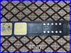 NWA National Heavyweight Wrestling Championship Belt Brass 4MM on Leather Strap
