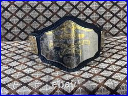 NWA National Heavyweight Wrestling Championship Belt Brass 4MM on Leather Strap