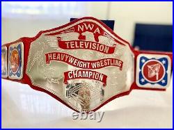 NWA National Television Championship Wrestling Replica Title Leather Belt 4mm