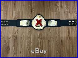 NWA TNA X Title championship wrestling belt. Dual plated