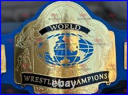 NWA Tag Team Heavyweight Wrestling Championship Replica Blue Belt 2MM Brass