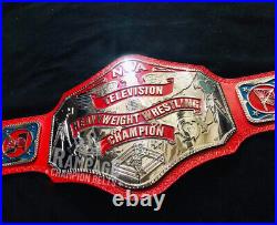 NWA Television Heavyweight Wrestling Championship Belt 4MM ZINC 24k Karate Title