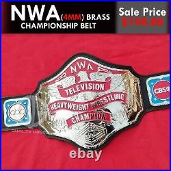NWA Television Heavyweight Wrestling Championship Belt Replica 4MM Brass Adult
