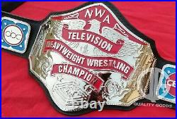 NWA Television Heavyweight Wrestling Championship Belt Replica 4MM Brass Adult