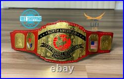 NWA USA North America Wrestling Championship Belt Replica Leather Belt 2MM Brass