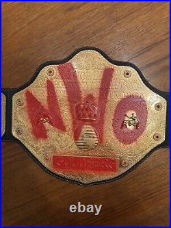 NWO Heavyweight WCW Championship Belt Replica Spray Painted Red Goldberg