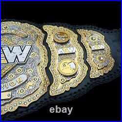 New AEW Championship Belt Replica, 4 Layer, 4mm in zinc Plate, Cow Leather