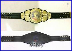 New AEW World Championship Wrestling Leather Belt, 2mm Plates
