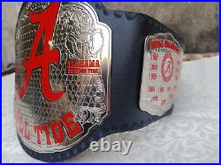 New Alabama Roll Tide Championship Adult Size American Football Fan Belt Brass