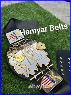 New Awa Lawler heavyweight Championship Belt, 4mm Zinc, Orignal Leather Strap