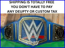 New Blue Universal Championship Belt Wrestling Replica Title 2mm Brass