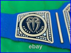 New Blue Universal Championship Belt Wrestling Replica Title 2mm Brass