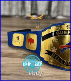 New Buffalo Bills MAFIA NFL Championship Belt Adult Size 2mm Brass New Buffalo Bills MAFIA NFL Championship Belt Adult Size 2mm Brass