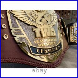 New CUSTOM TWA Double Lawyer Championship Wrestling 4mm Zinc Belt Deep engraving New CUSTOM TWA Double Lawyer Championship Wrestling 4mm Zinc Belt Deep engraving