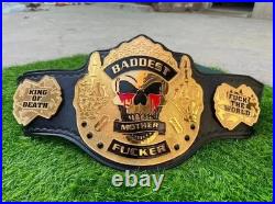 New Custom Made Baddest Championship Belt Adult Size 2mm Brass